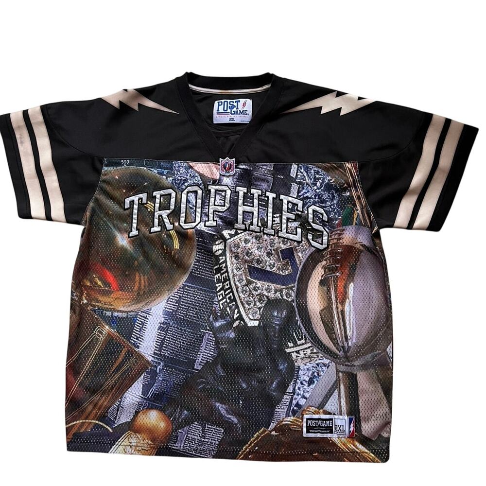 Post Game 2XL Super Bowl Lombardi Trophy Graphic Jersey Shirt TROPHIES NFL